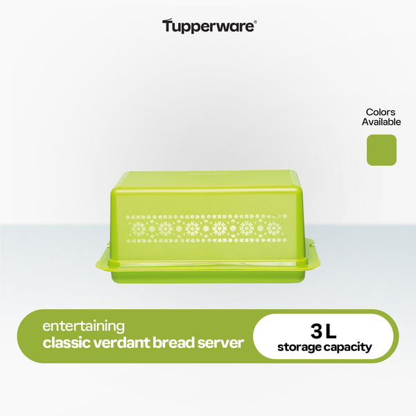 Tupperware Classic Verdant Bread Server with Etch