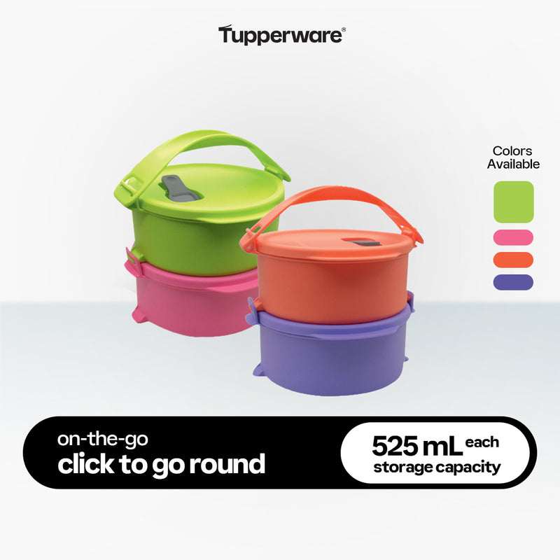 Tupperware Click To Go Round Small Reheatable