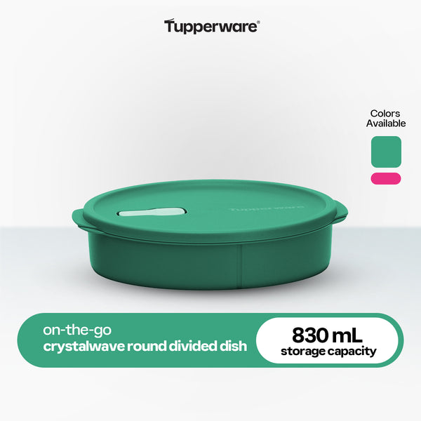 Tupperware Crystalwave Round Divided 830 mL