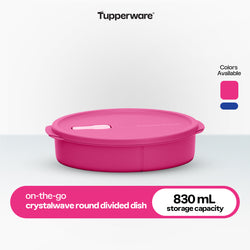 Tupperware Crystalwave Round Divided 830 mL