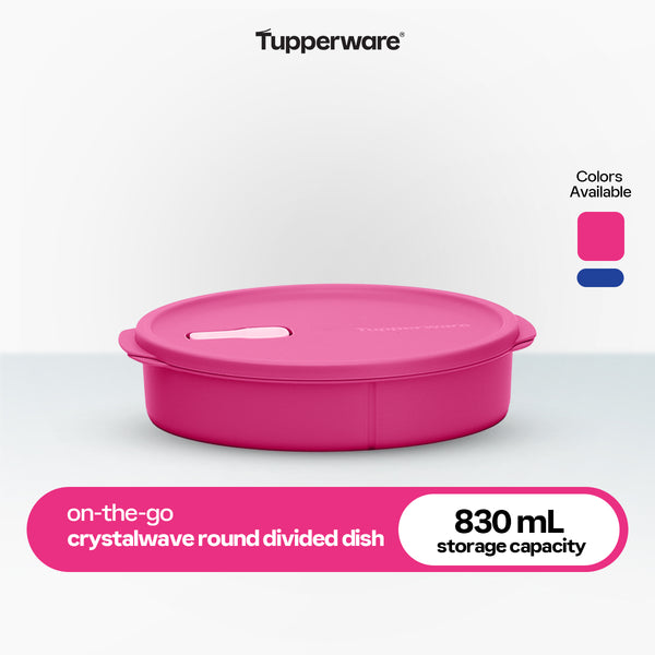 Tupperware Crystalwave Round Divided 830 mL