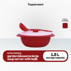 Tupperware Garden Blossoms Soup Server with Ladle