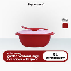 Tupperware Garden Blossoms Large Rice Server with Spoon