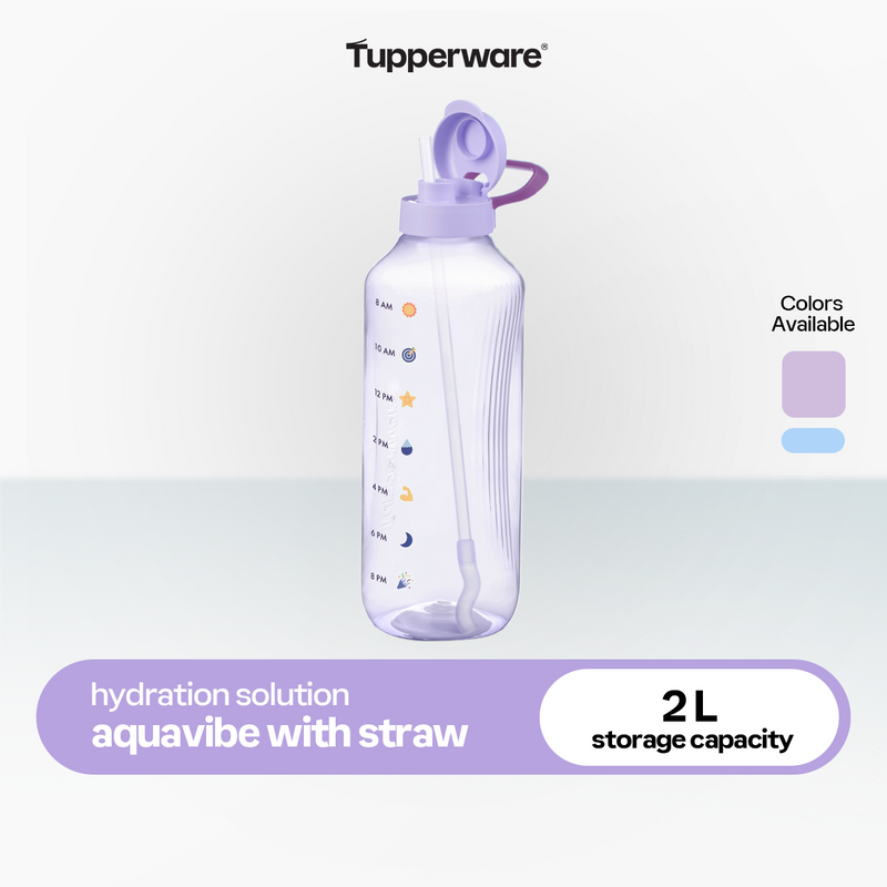 Tupperware AquaVibe 2L with Straw