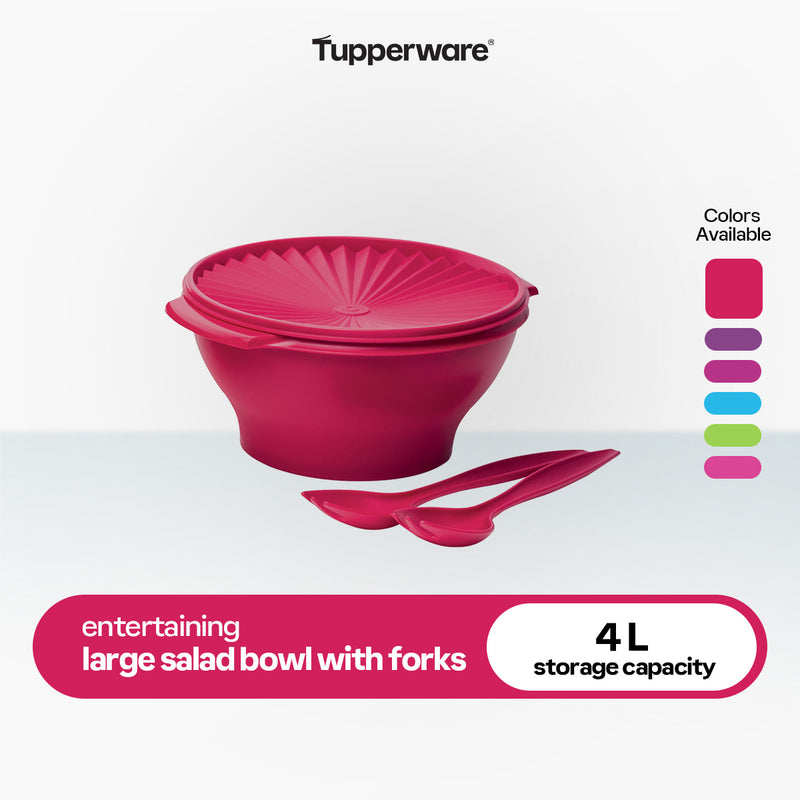 Tupperware Large Salad Bowl with Forks