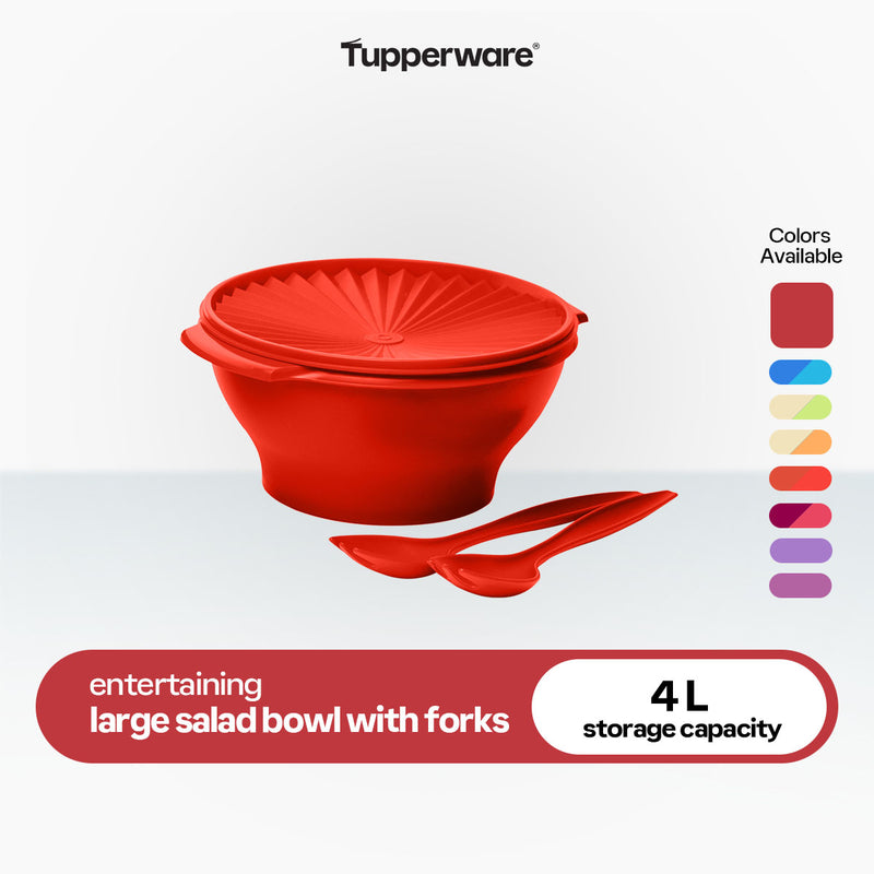 Tupperware Large Salad Bowl with Forks