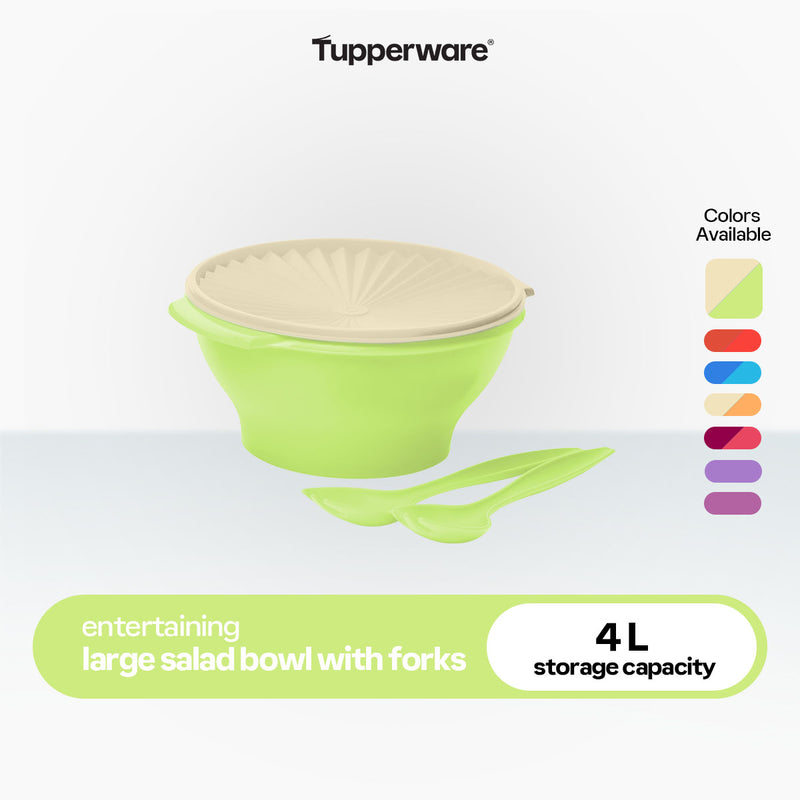 Tupperware Large Salad Bowl with Forks