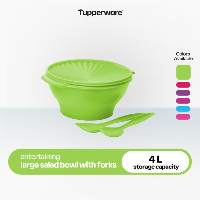 Tupperware Large Salad Bowl with Forks