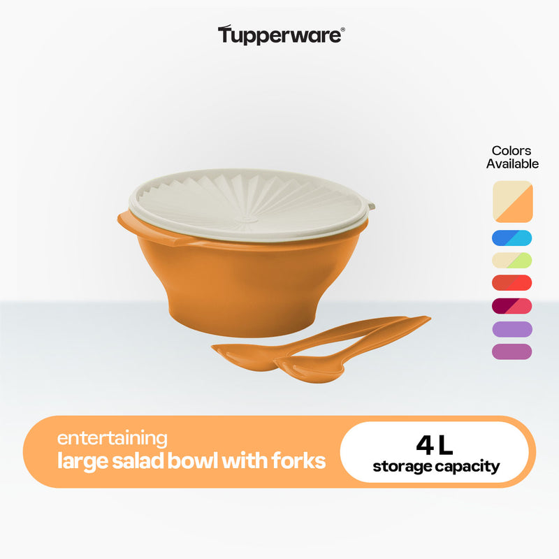 Tupperware Large Salad Bowl with Forks