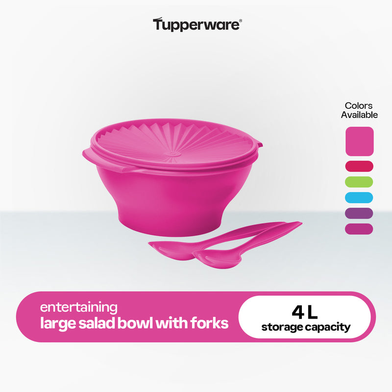 Tupperware Large Salad Bowl with Forks