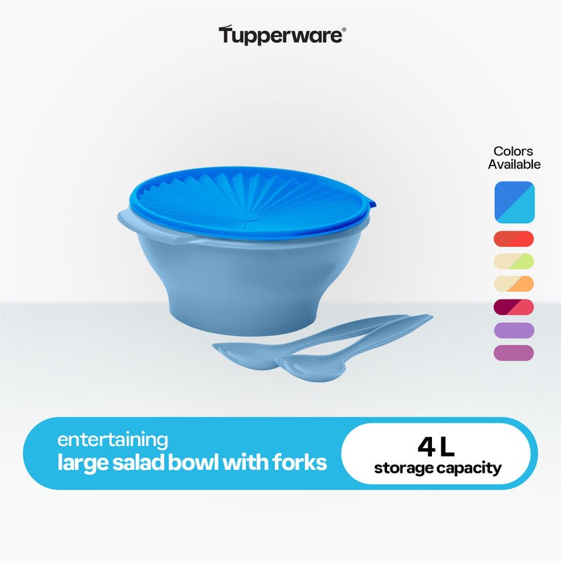 Tupperware Large Salad Bowl with Forks