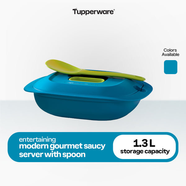 Tupperware Moderne Gourmet Saucy Server with Spoon