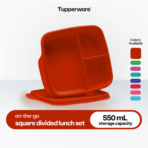 Tupperware Square Divided Lunch Set