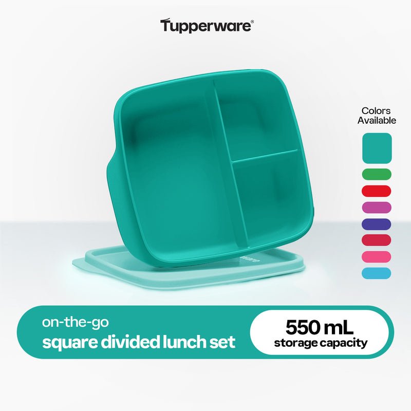 Tupperware Square Divided Lunch Set