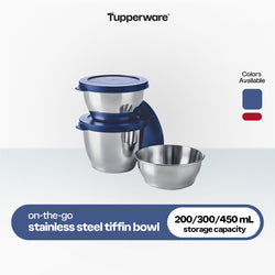 Tupperware 3-pc. Stainless Steel Tiffin