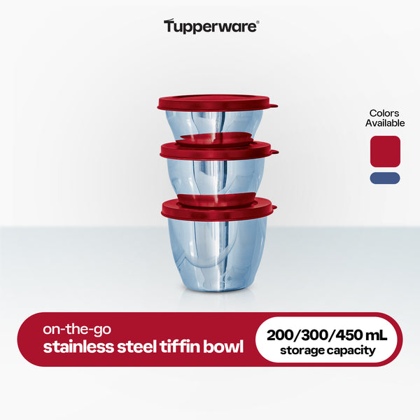 Tupperware 3-pc. Stainless Steel Tiffin