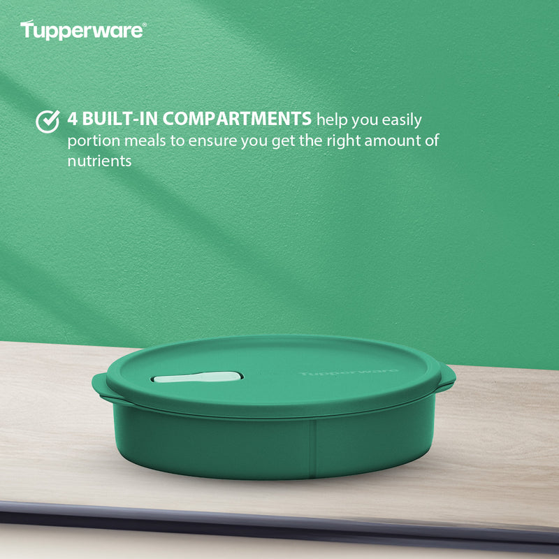 Tupperware Crystalwave Round Divided 830 mL