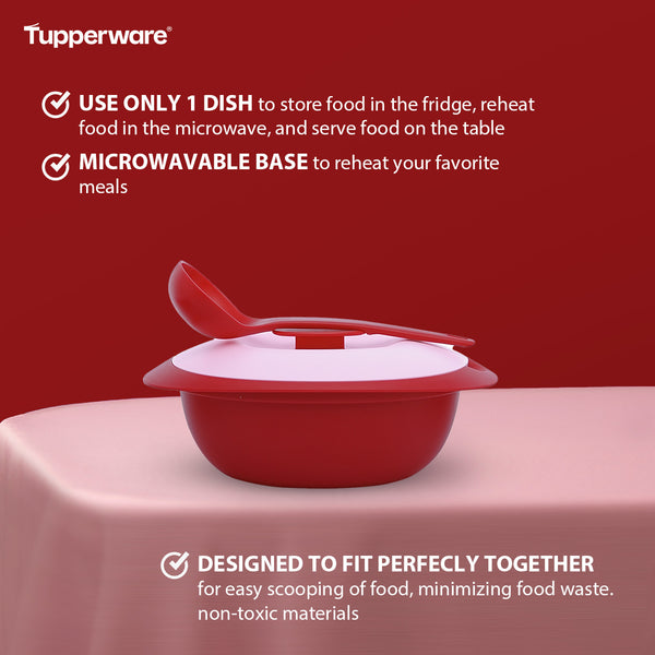 Tupperware Garden Blossoms Soup Server with Ladle