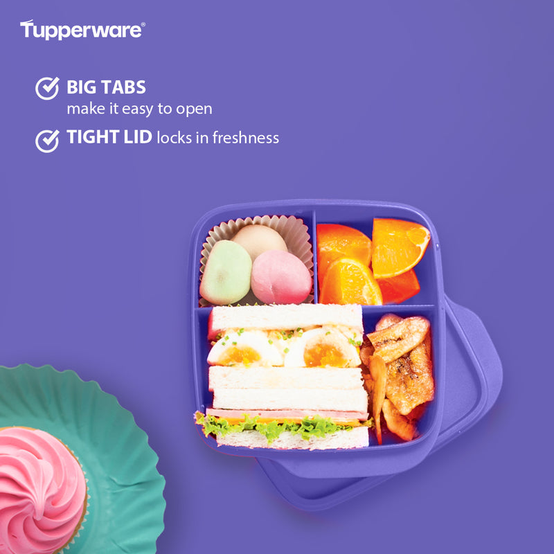 Tupperware Square Divided Lunch Set