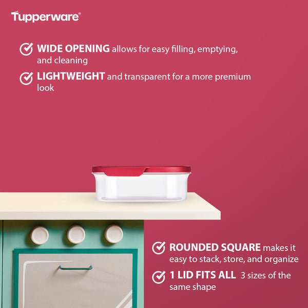 Tupperware Ultra Clear Square 825 mL