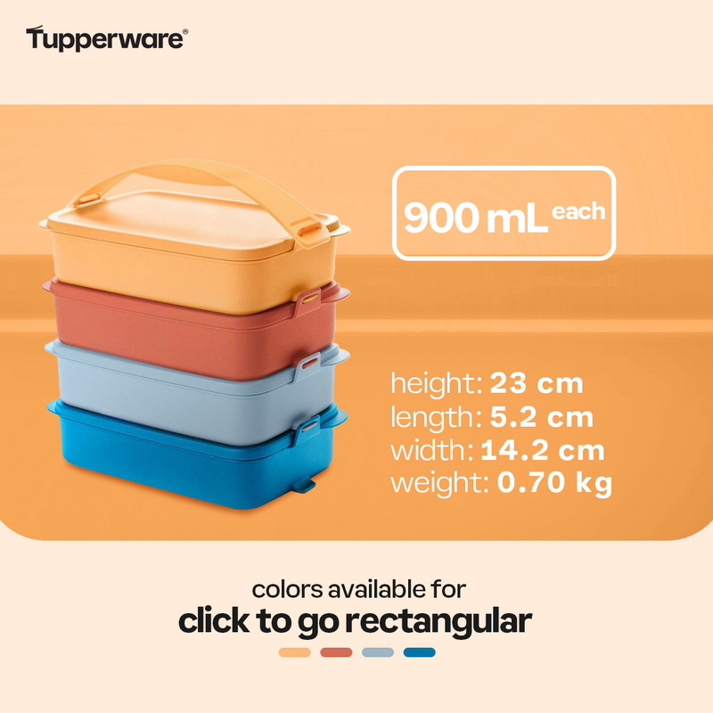 Tupperware Click To Go Rectangular