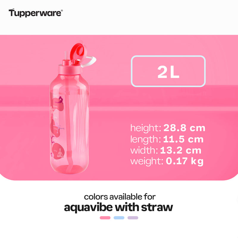 Tupperware AquaVibe 2L with Straw