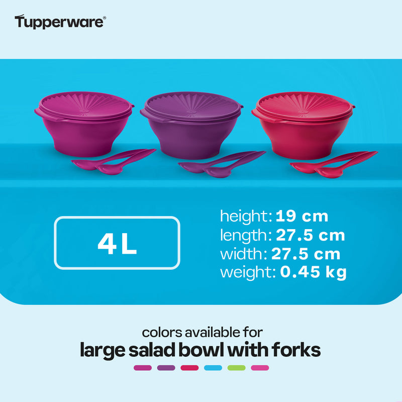 Tupperware Large Salad Bowl with Forks