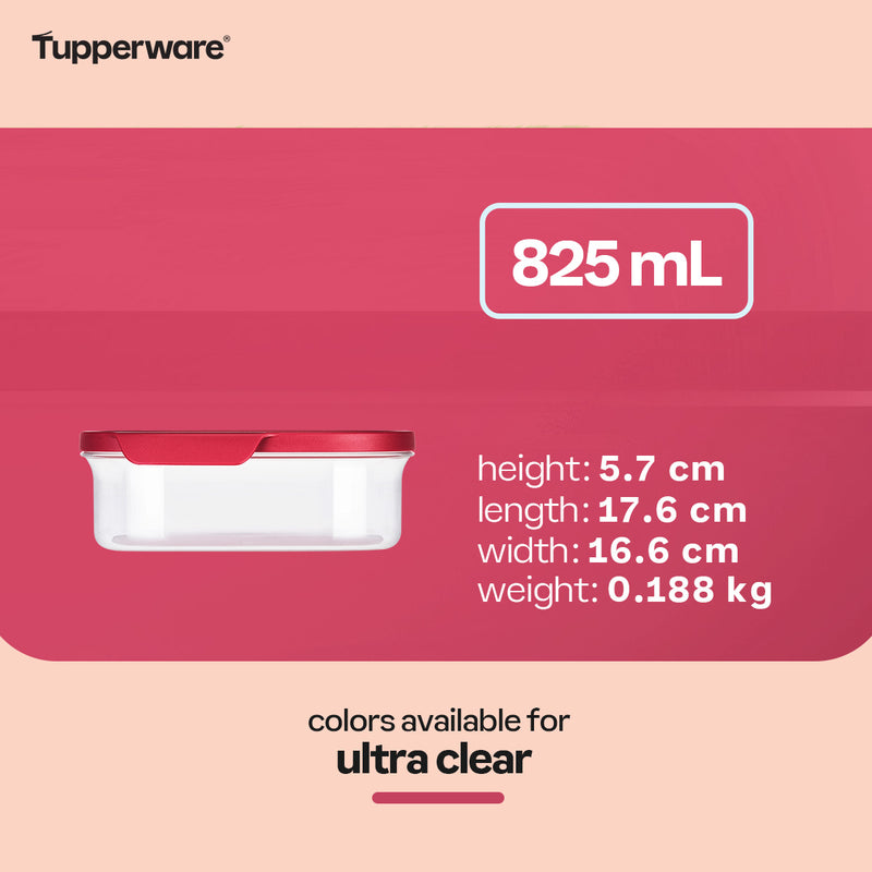 Tupperware Ultra Clear Square 825 mL