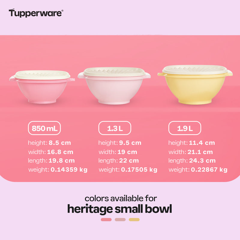 Tupperware Heritage Small Bowl 860 mL