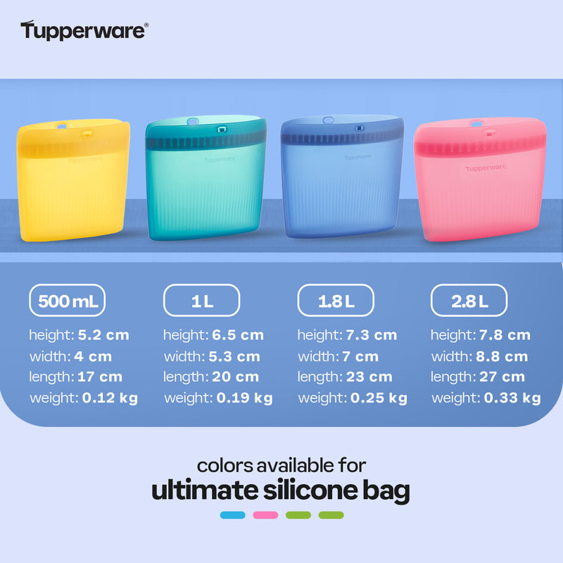 Tupperware Ultimate Silicone Bag Large 1.8 L