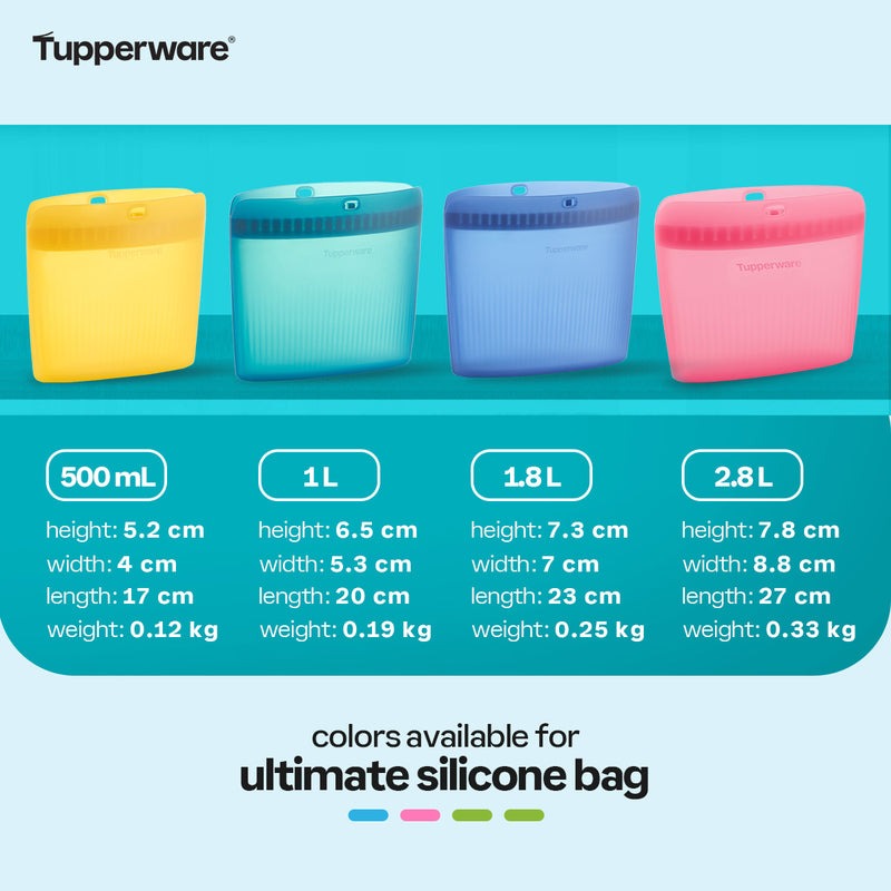 Tupperware Ultimate Silicone Bag Medium 1 L