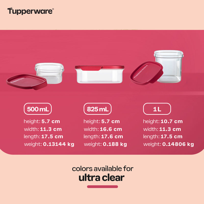 Tupperware Ultra Clear Square 1.7 L