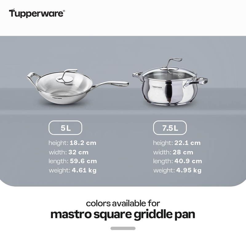 Tupperware Mastro Square Griddle Pan