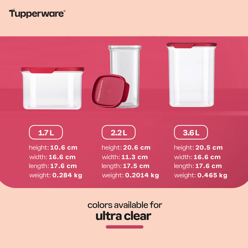 Tupperware Ultra Clear Square 1.7 L