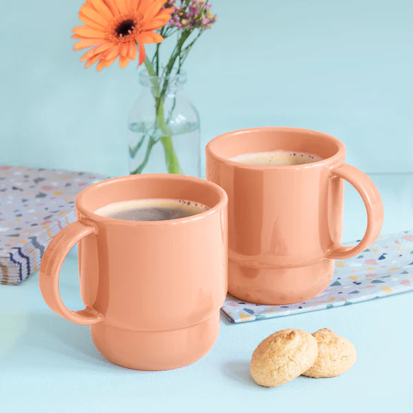 Tupperware 2-pc. Coffee Mug Juicy Peach